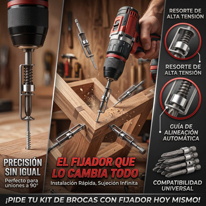 Broca con fijador de tornillos